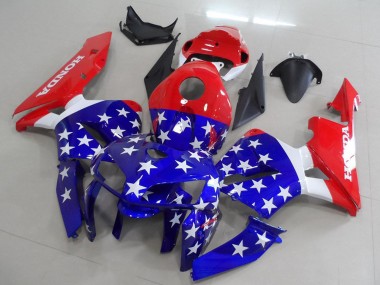 Purchase 2005-2006 Honda CBR600RR Motorcycle Fairings - Red Blue White American Flag Canada