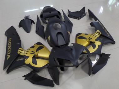 Purchase 2005-2006 Honda CBR600RR Motorcycle Fairings - Matte Black with Gold Skull Canada