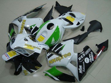Purchase 2005-2006 Honda CBR600RR Motorcycle Fairings - White Green Yellow Glossy Black Hannspree Canada