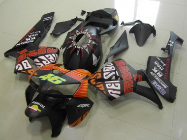 Purchase 2005-2006 Honda CBR600RR Motorcycle Fairings - Matte Black Orange Yellow Rossi 46 Canada