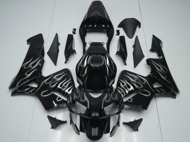 Purchase 2005-2006 Honda CBR600RR Motorcycle Fairings - Glossy Black Silver Flame Canada