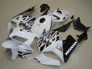 Purchase 2005-2006 Honda CBR600RR Motorcycle Fairings - White Black Flame Canada