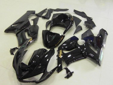 Purchase 2005-2006 Kawasaki ZX6R Motorcycle Fairings - Glossy Black Gold Decals Canada