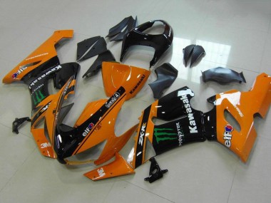 Purchase 2005-2006 Kawasaki ZX6R Motorcycle Fairings - Orange Black Green Monster Canada