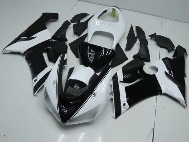 Purchase 2005-2006 Kawasaki ZX6R Motorcycle Fairings - White Glossy Black Canada