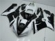 2005-2006 Kawasaki ZX6R Motorcycle Fairings - White Glossy Black Canada