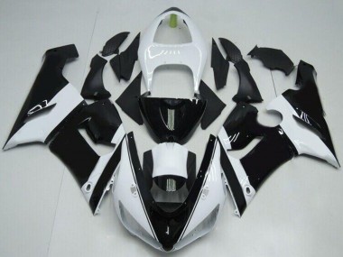 Purchase 2005-2006 Kawasaki ZX6R Motorcycle Fairings - White Glossy Black Canada