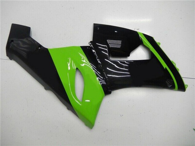 2005-2006 Kawasaki ZX6R Motorcycle Fairing - Green Glossy Black Canada