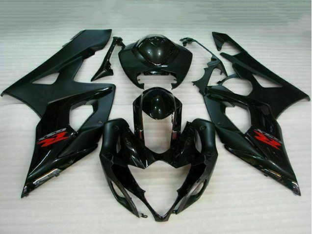 2005-2006 Suzuki GSXR 1000 Motorcycle Fairing - Glossy Black Matte Black Red Canada