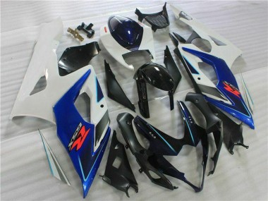 Purchase 2005-2006 Suzuki GSXR 1000 Motorcycle Fairing Kits - White Blue Glossy Black Canada
