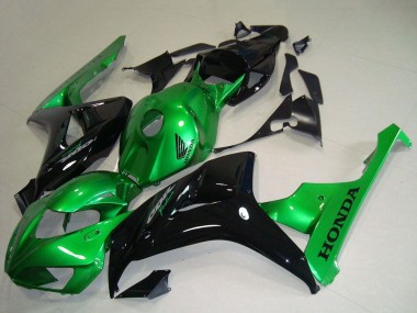 Purchase 2006-2007 Honda CBR1000RR Motorcycle Fairings - Green Glossy Black Canada