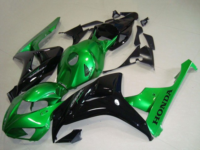 2006-2007 Honda CBR1000RR Motorcycle Fairings - Green Glossy Black Canada