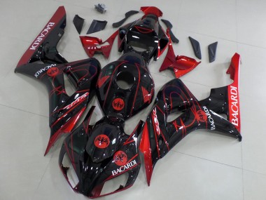 Purchase 2006-2007 Honda CBR1000RR Motorcycle Fairings - Red Glossy Black Bacardi Canada
