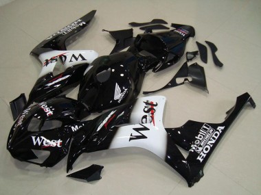 Purchase 2006-2007 Honda CBR1000RR Motorcycle Fairings - Glossy Black White West Canada