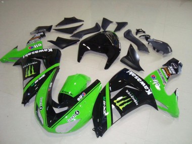 Purchase 2006-2007 Kawasaki ZX10R Motorcycle Fairings - Green Silver Glossy Black Monster Canada