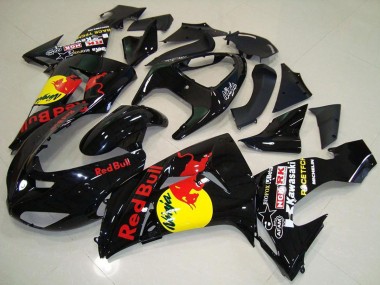 Purchase 2006-2007 Kawasaki ZX10R Motorcycle Fairings - Glossy Black Yellow Red Bull Canada