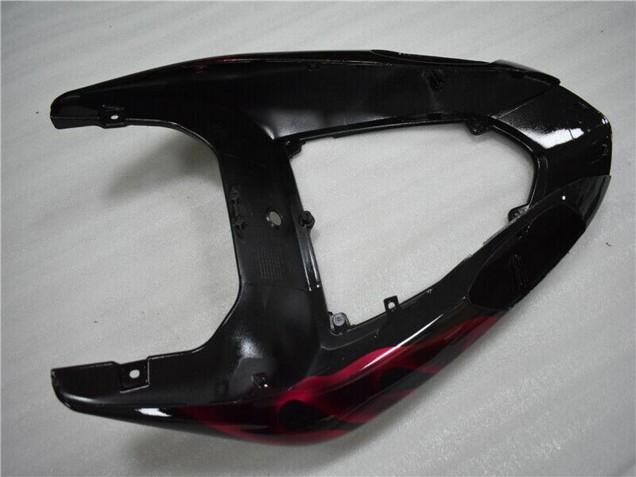 2006-2007 Kawasaki ZX10R Motorcycle Fairing - Glossy Black Red Flame Canada