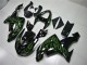 2006-2007 Kawasaki ZX10R Motorcycle Fairings - Glossy Black Green Flame Canada