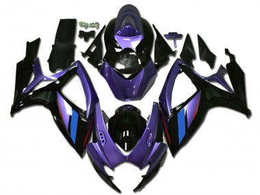 Purchase 2006-2007 Suzuki GSXR 600/750 Motorcycle Fairings - Purple Blue Glossy Black Stripe Canada