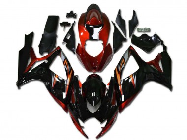 Purchase 2006-2007 Suzuki GSXR 600/750 Motorcycle Fairings - Orange Silver Glossy Black Stripe Canada