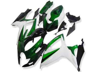 Purchase 2006-2007 Suzuki GSXR 600/750 Motorcycle Fairings - White Green Glossy Black Canada