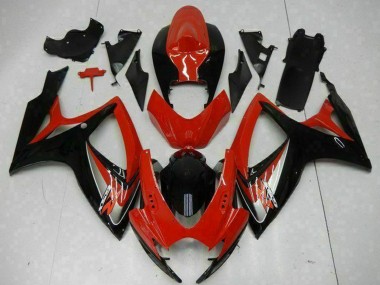 Purchase 2006-2007 Suzuki GSXR 600/750 Motorcycle Fairings - Red Glossy Black Canada