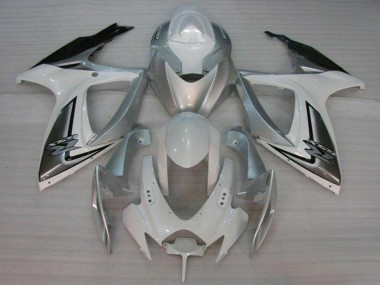 Purchase 2006-2007 Suzuki GSXR 600/750 Motorcycle Fairings - White Silver Canada