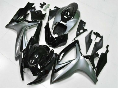 Purchase 2006-2007 Suzuki GSXR 600/750 Motorcycle Fairings - Silver Glossy Black Canada