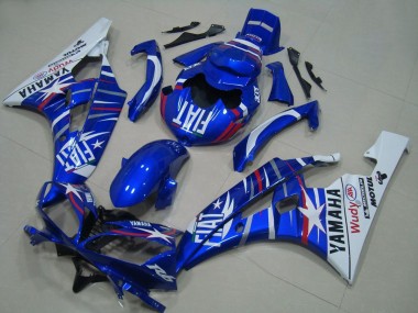 Purchase 2006-2007 Yamaha YZF R6 Motorcycle Fairings - White Blue Fiat Motul Michelin Canada