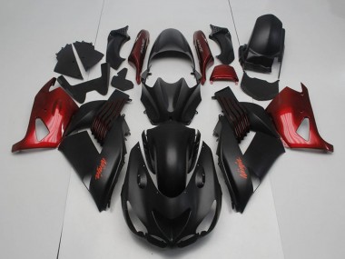 Purchase 2006-2011 Kawasaki ZX14R ZZR1400 Motorcycle Fairings - Matte Black Red Ninja Canada