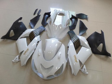 Purchase 2006-2011 Kawasaki ZX14R ZZR1400 Motorcycle Fairings - White Matte Black Gold Ninja Canada