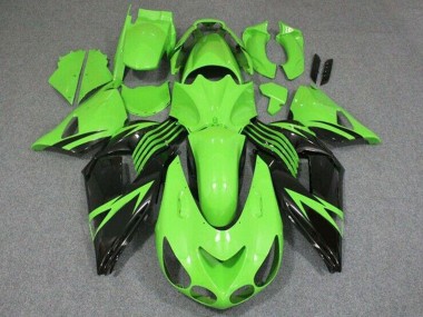 Purchase 2006-2011 Kawasaki ZX14R ZZR1400 Motorcycle Fairing - Green Glossy Black Canada