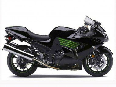 Purchase 2006-2011 Kawasaki ZX14R ZZR1400 Motorcycle Fairings - Glossy Black Green Canada