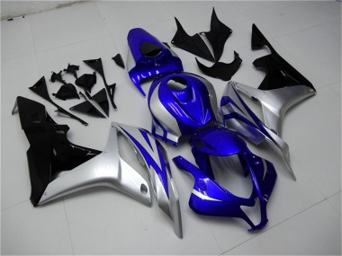 Purchase 2007-2008 Honda CBR600RR Motorcycle Fairings - Silver Blue Glossy Black OEM Style Canada