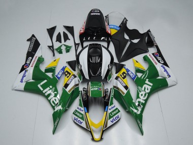 Purchase 2007-2008 Honda CBR600RR Motorcycle Fairings - Green White Glossy Black Liner Canada