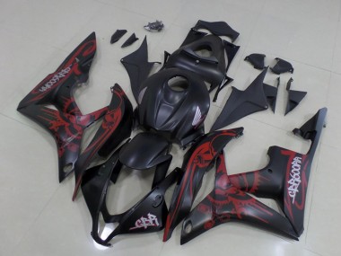 Purchase 2007-2008 Honda CBR600RR Motorcycle Fairings - Matte Black Red Skull Canada