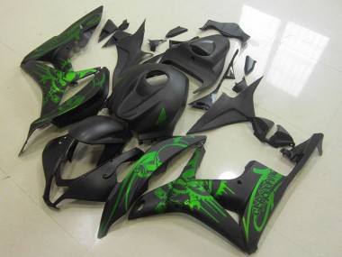 Purchase 2007-2008 Honda CBR600RR Motorcycle Fairings - Green Matte Black Skull Canada