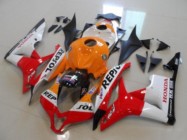 Purchase 2007-2008 Honda CBR600RR Motorcycle Fairing Kits - Orange White Red Glossy Black Repsol Canada