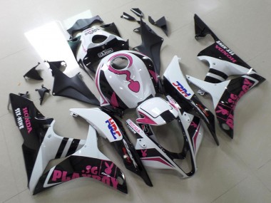 Purchase 2007-2008 Honda CBR600RR Motorcycle Fairings - White Pink Matte Black HRC Playboy with Durex Canada