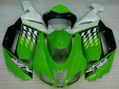 Purchase 2007-2008 Kawasaki ZX6R Motorcycle Fairings - Green White Ninja Canada