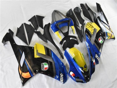Purchase 2007-2008 Kawasaki ZX6R Motorcycle Fairings - Blue Shark Canada