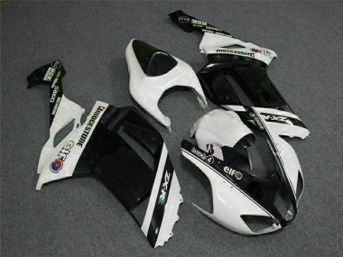 Purchase 2007-2008 Kawasaki ZX6R Motorcycle Fairings - Black White Elf Canada