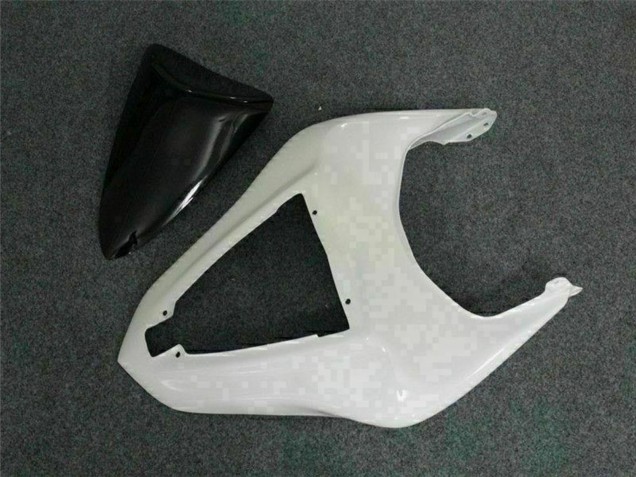 2007-2008 Kawasaki ZX6R Motorcycle Fairings - Black White Elf Canada