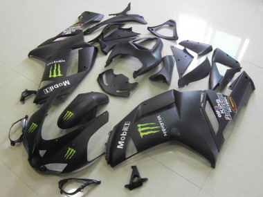 Purchase 2007-2008 Kawasaki ZX6R Motorcycle Fairings - Matte Black Monster Canada