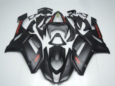 Purchase 2007-2008 Kawasaki ZX6R Motorcycle Fairings - Matte Black with Red Sticker Canada
