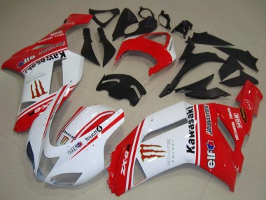 Purchase 2007-2008 Kawasaki ZX6R Motorcycle Fairings - Red and White Canada