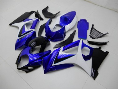 Purchase 2007-2008 Suzuki GSXR 1000 Motorcycle Fairings - White Blue Black No Decal Canada