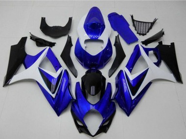 Purchase 2007-2008 Suzuki GSXR 1000 Motorcycle Fairings - White Blue Black No Decal Canada