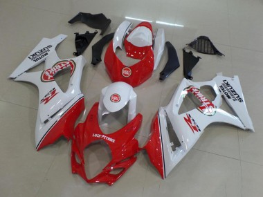 Purchase 2007-2008 Suzuki GSXR 1000 Motorcycle Fairing - White Red Lucky Strike Canada