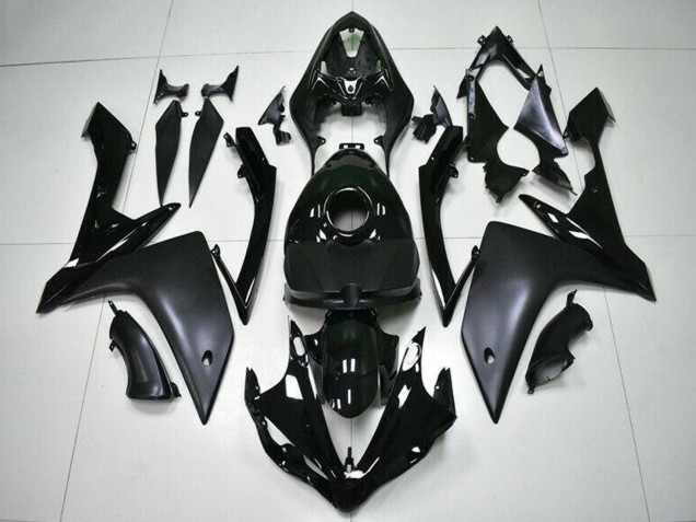 2007-2008 Yamaha YZF R1 Motorcycle Fairings - Glossy Black Matte Black Canada